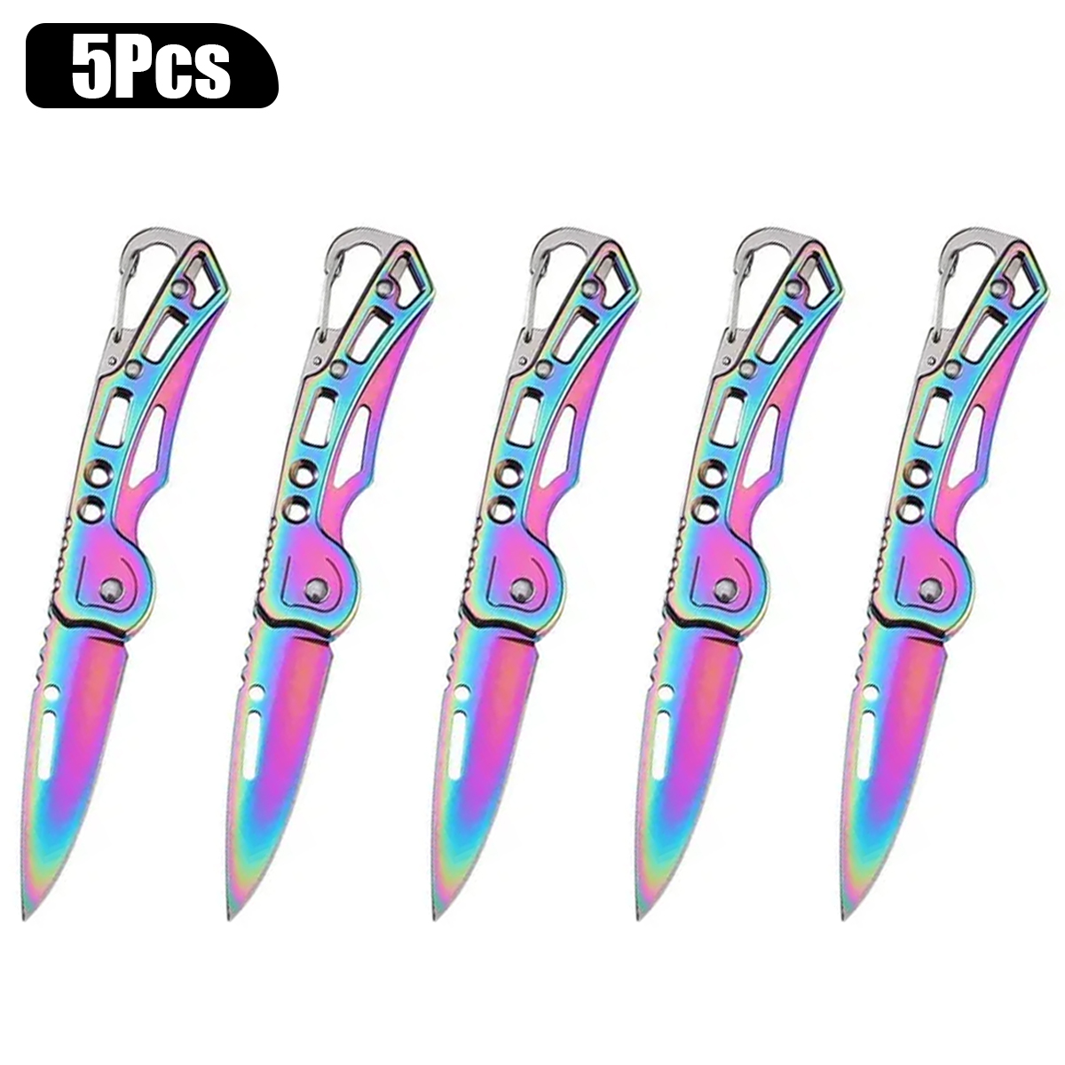 5-Piece Colorful Edc Pocket Kn - Edc Carry Knife 评论和价格