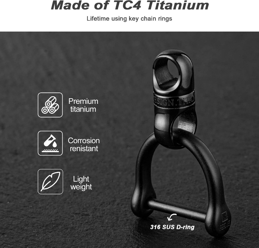 Titanium Key Ring With Round C - Edc Carry Clip 评论和价格